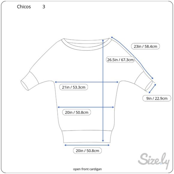 Chicos Womens size 3 Open Front Cardigan Sweater - Picture 12 of 12